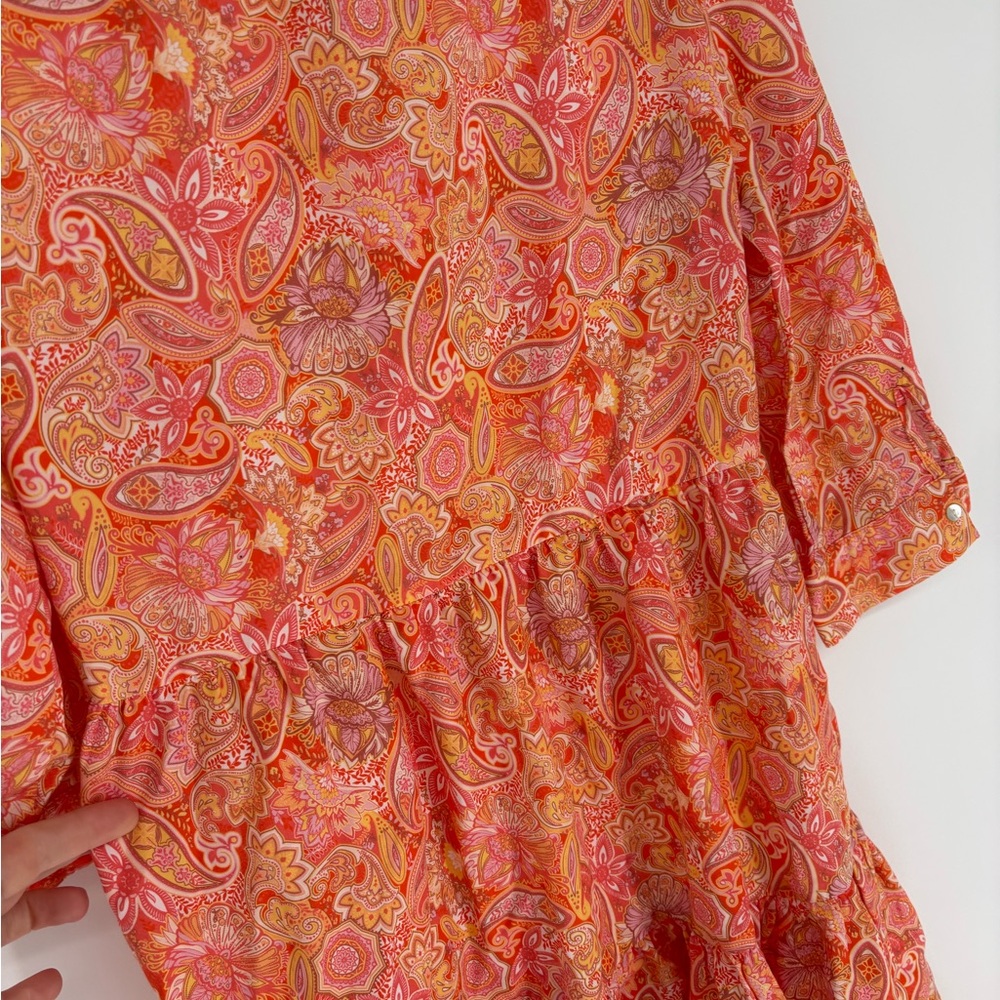 Johnstone & Murphy Paisley Print Button Shirt Dress - Picture 8 of 11